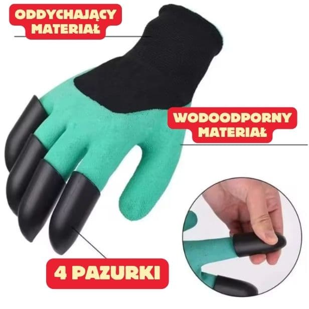 Hortiglo - rękawice i grabki (2 w 1)
